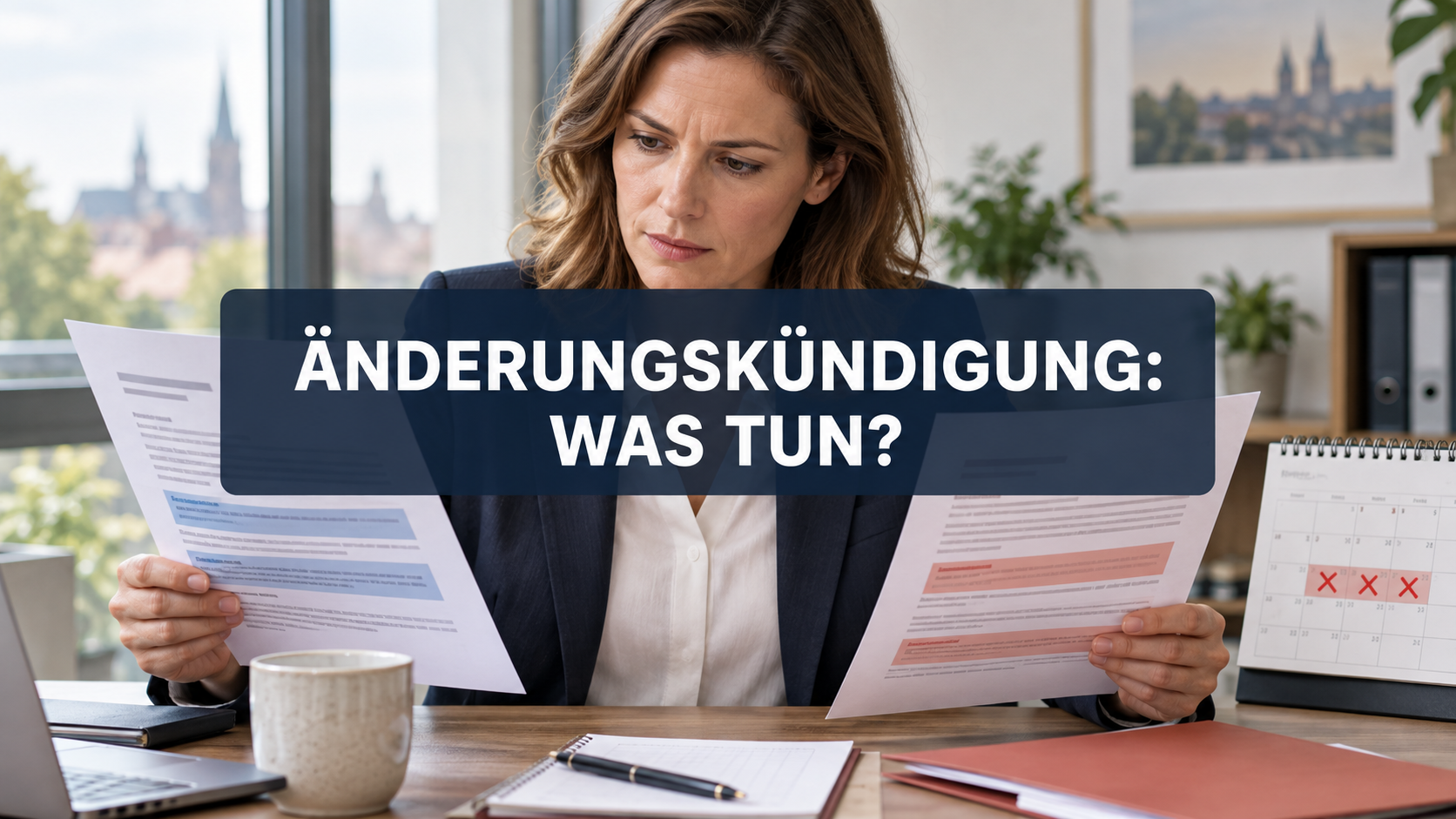 Arbeitnehmerin vergleicht alte und neue Vertragsbedingungen mit der Frage: Änderungskündigung – was tun?