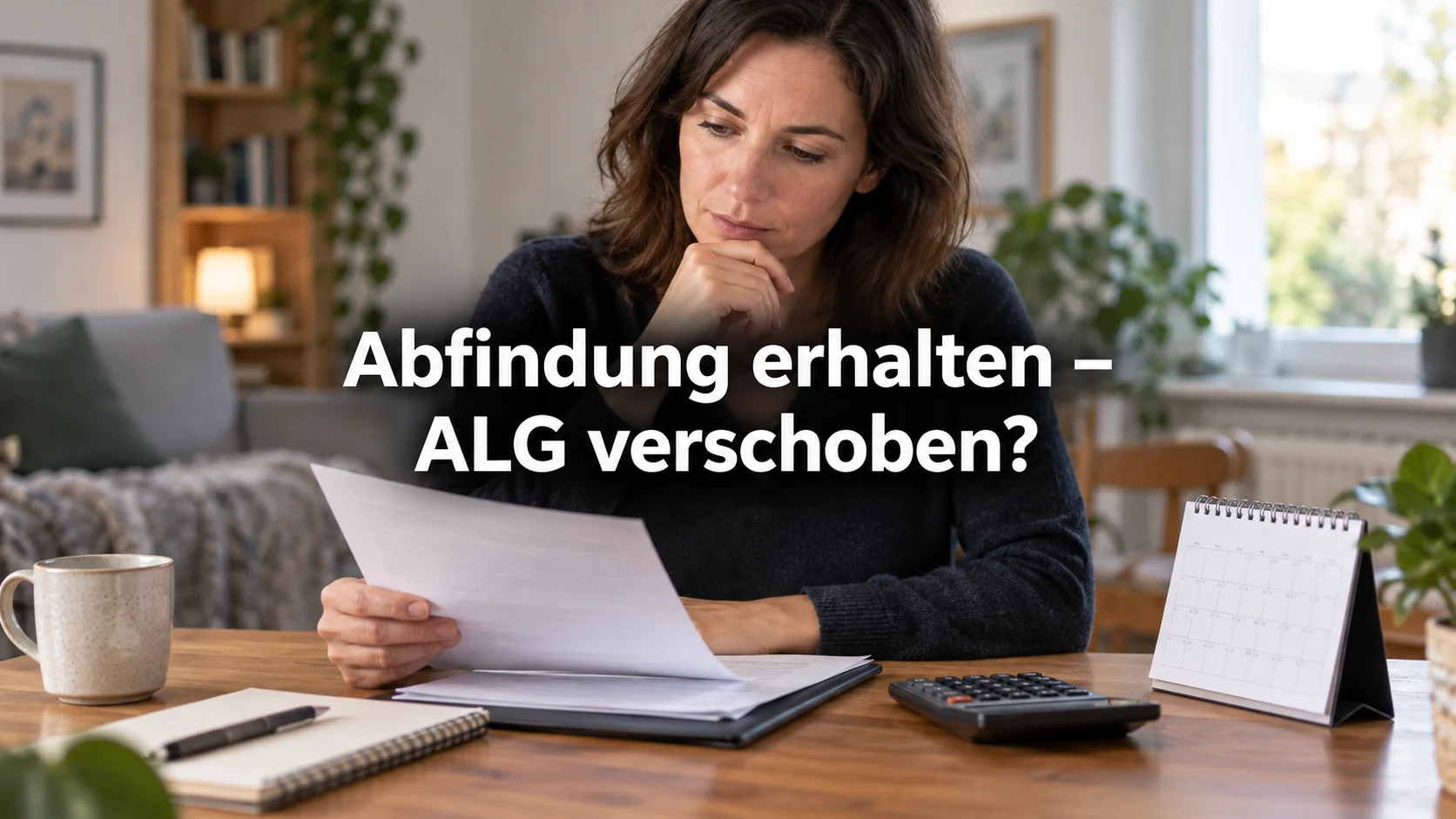 Abfindung: Wie lange ruht ALG I?. Repräsentative Szene; zentraler Text: Abfindung erhalten – ALG verschoben?