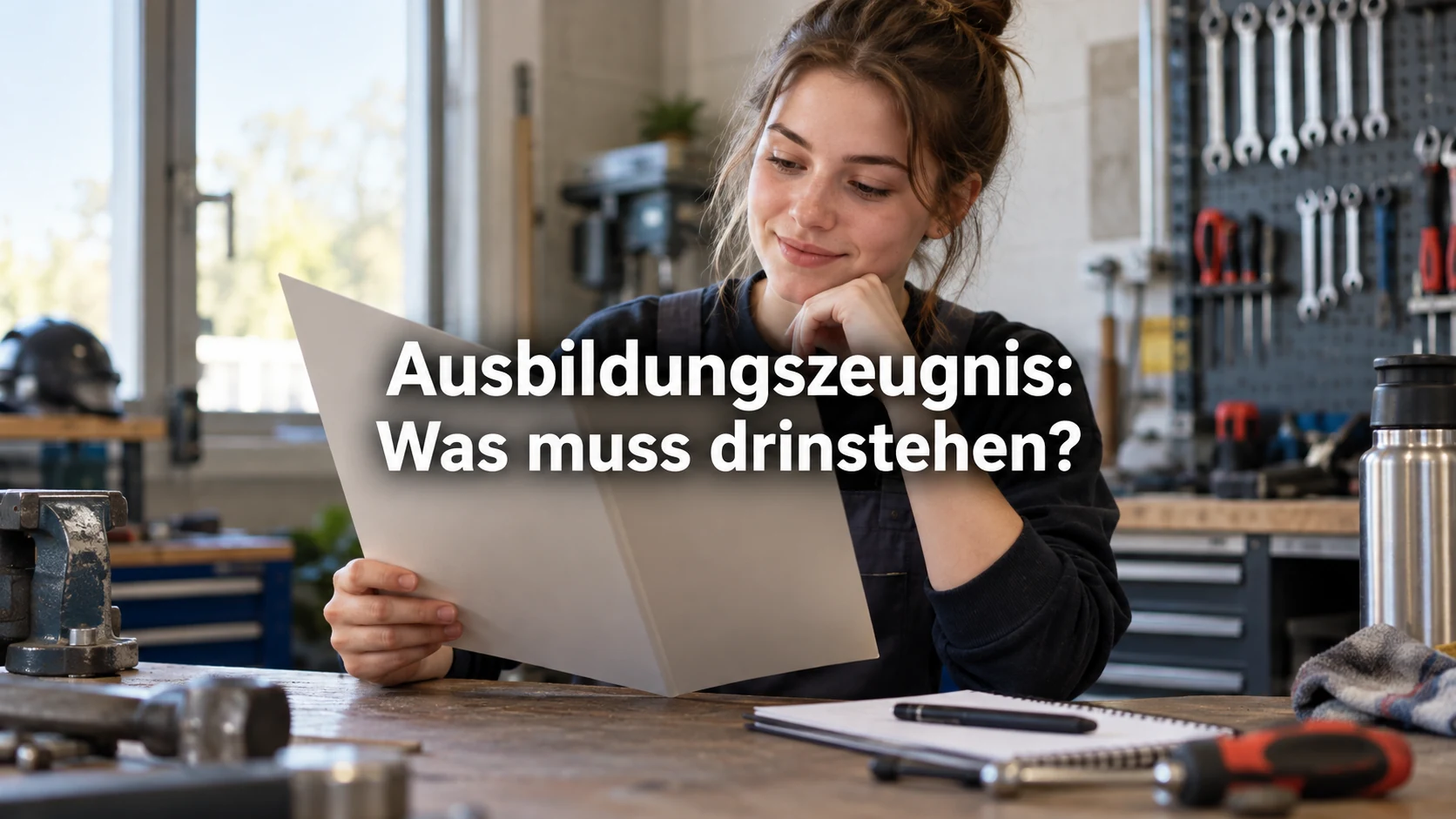 Zeugnis nach der Ausbildung: Inhalt und Muster. Repräsentative Szene; zentraler Text: Ausbildungszeugnis: Was muss drinstehen?