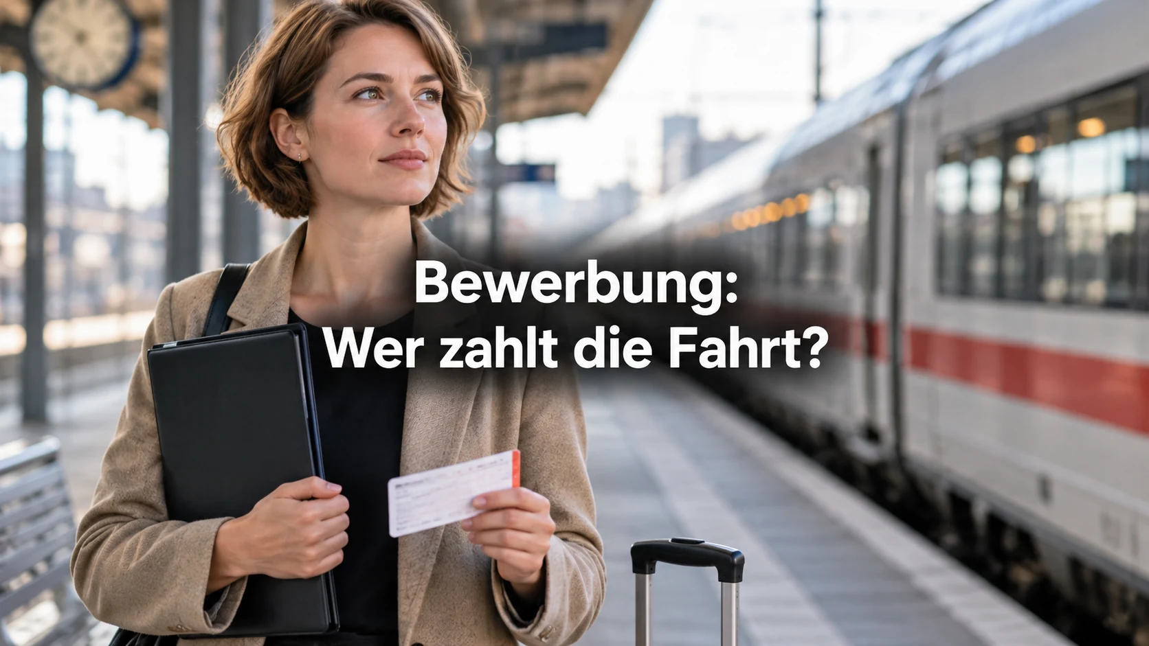 Fahrtkosten zur Bewerbung: Wer zahlt?. Repräsentative Szene; zentraler Text: Bewerbung: Wer zahlt die Fahrt?