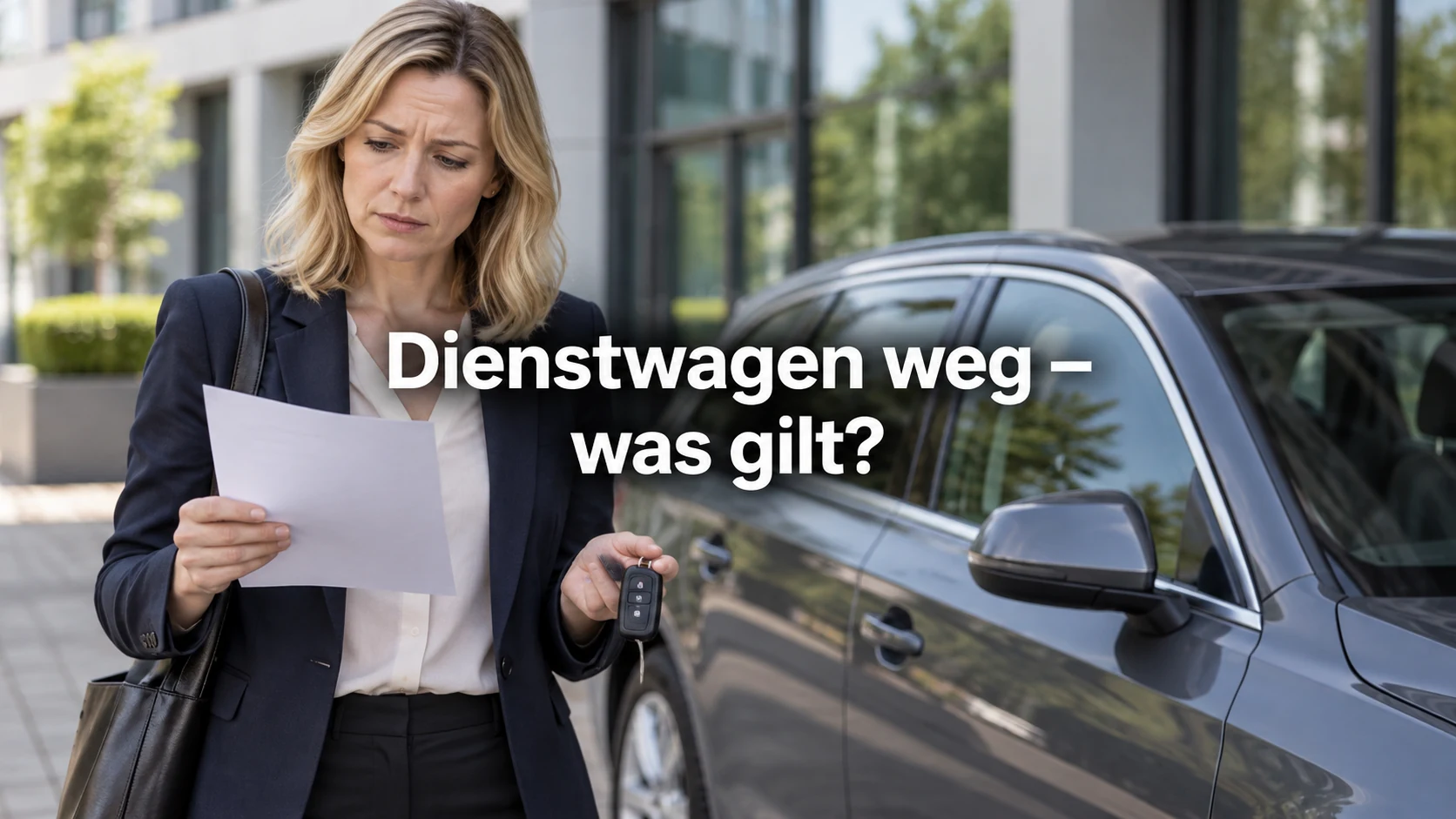 Dienstwagen: Privatnutzung, Widerruf und Rückgabe bei Kündigung. Repräsentative Szene; zentraler Text: Dienstwagen weg – was gilt?