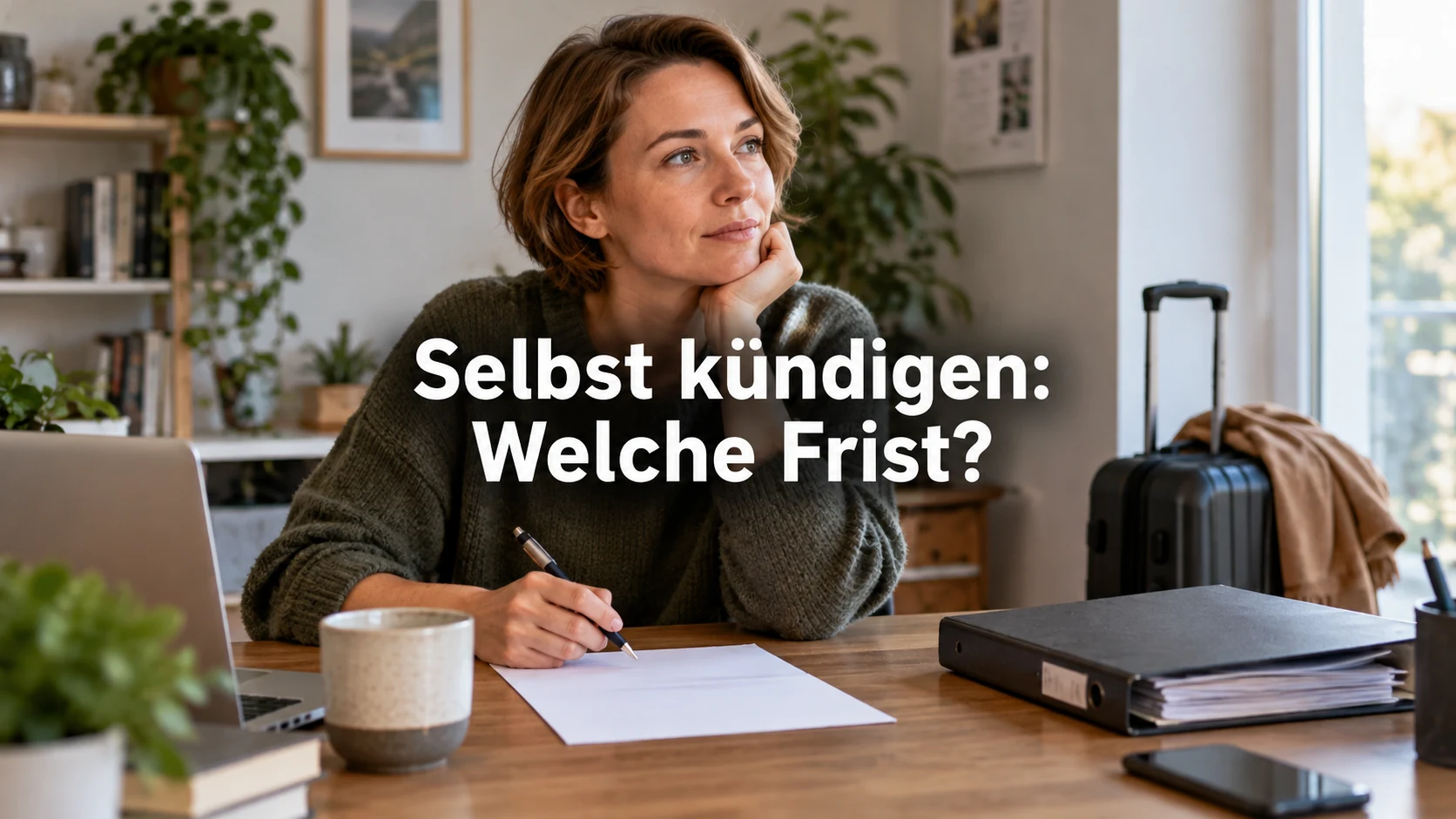 Eigenkündigung: Kündigungsfrist, Resturlaub und Arbeitslosengeld. Repräsentative Szene; zentraler Text: Selbst kündigen: Welche Frist?