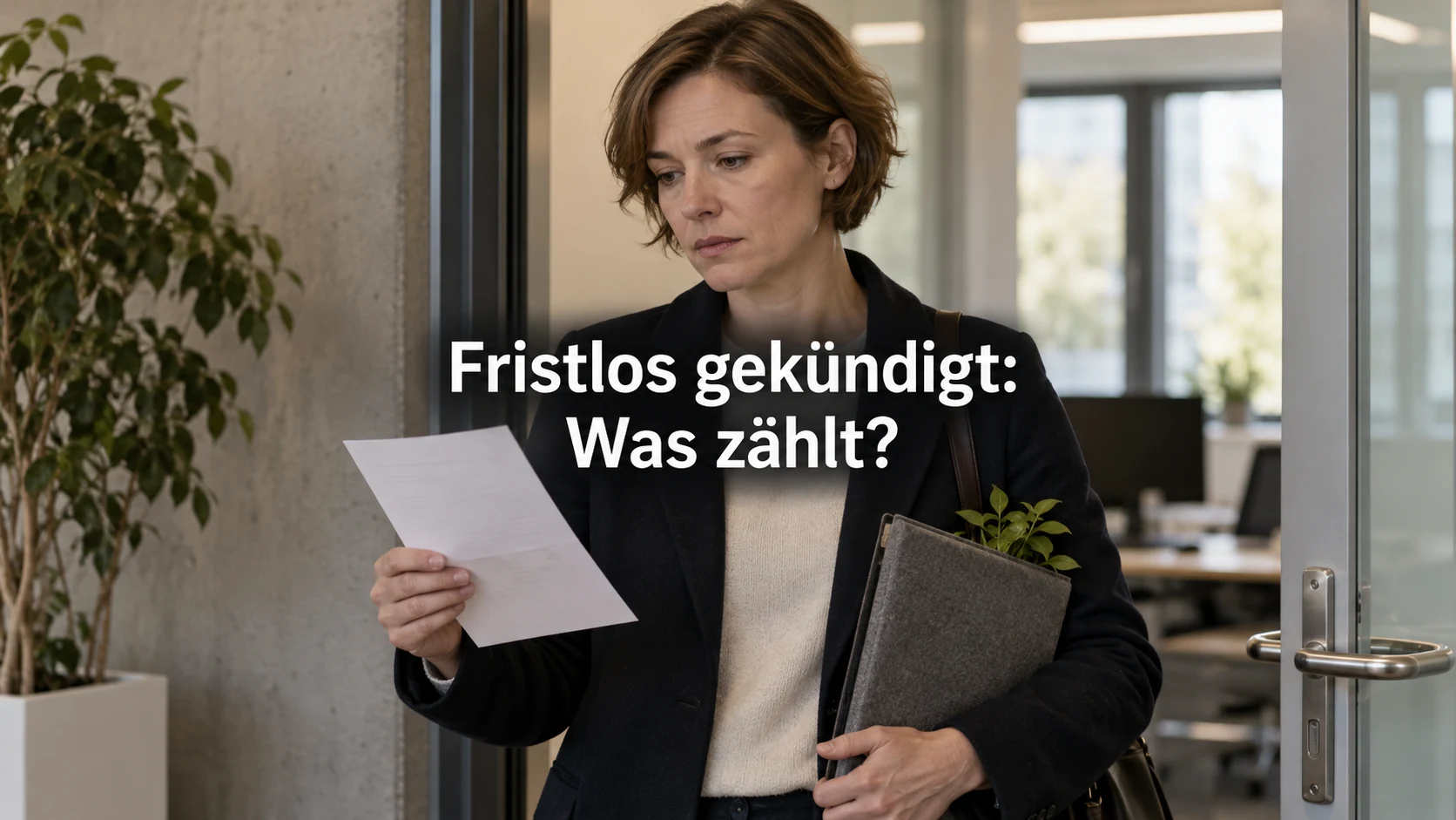 Fristlose Kündigung: Gründe, Abmahnung und Zweiwochenfrist. Repräsentative Szene; zentraler Text: Fristlos gekündigt: Was zählt?
