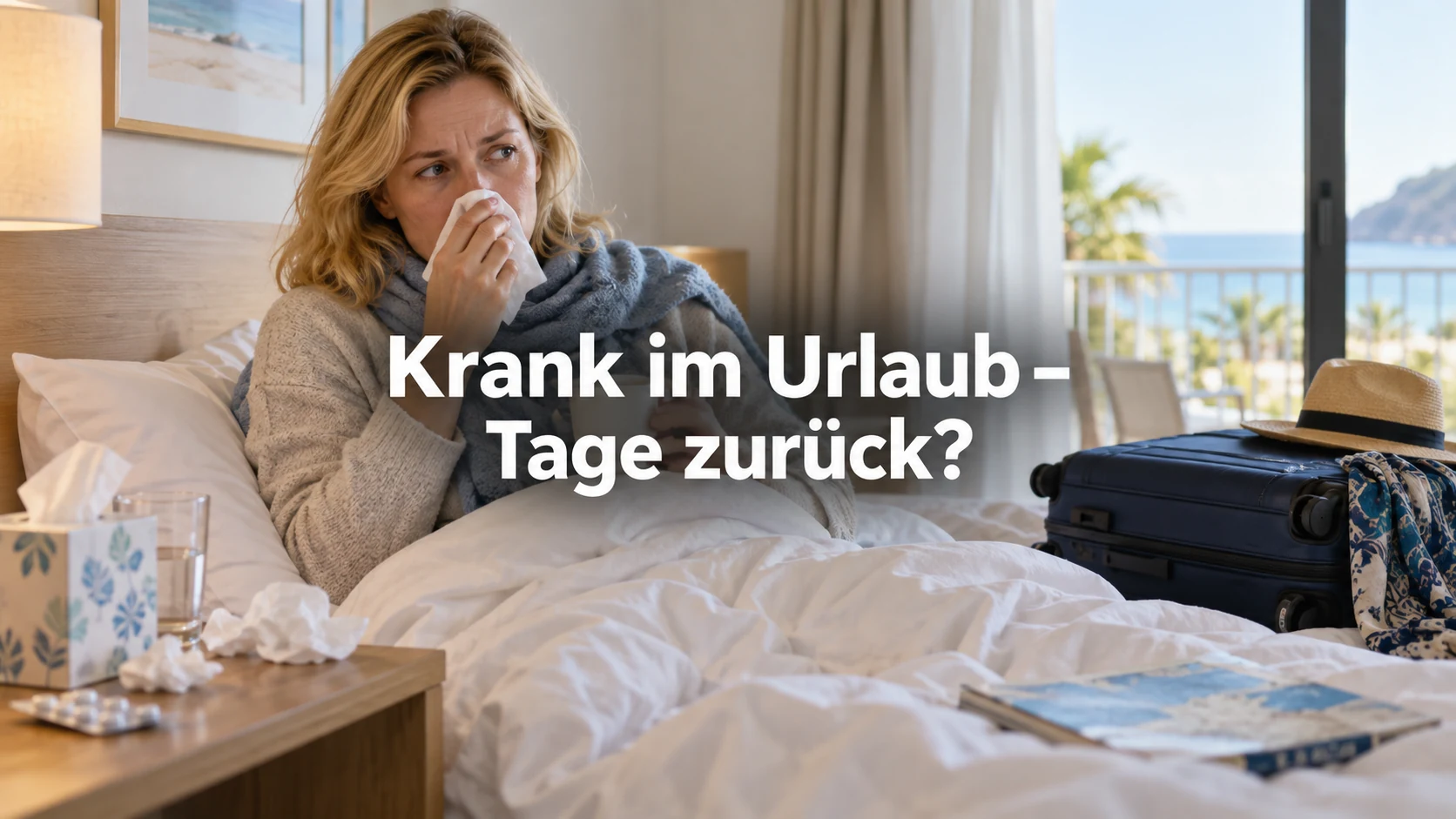 Krank im Urlaub: Werden die Urlaubstage gutgeschrieben?. Repräsentative Szene; zentraler Text: Krank im Urlaub – Tage zurück?