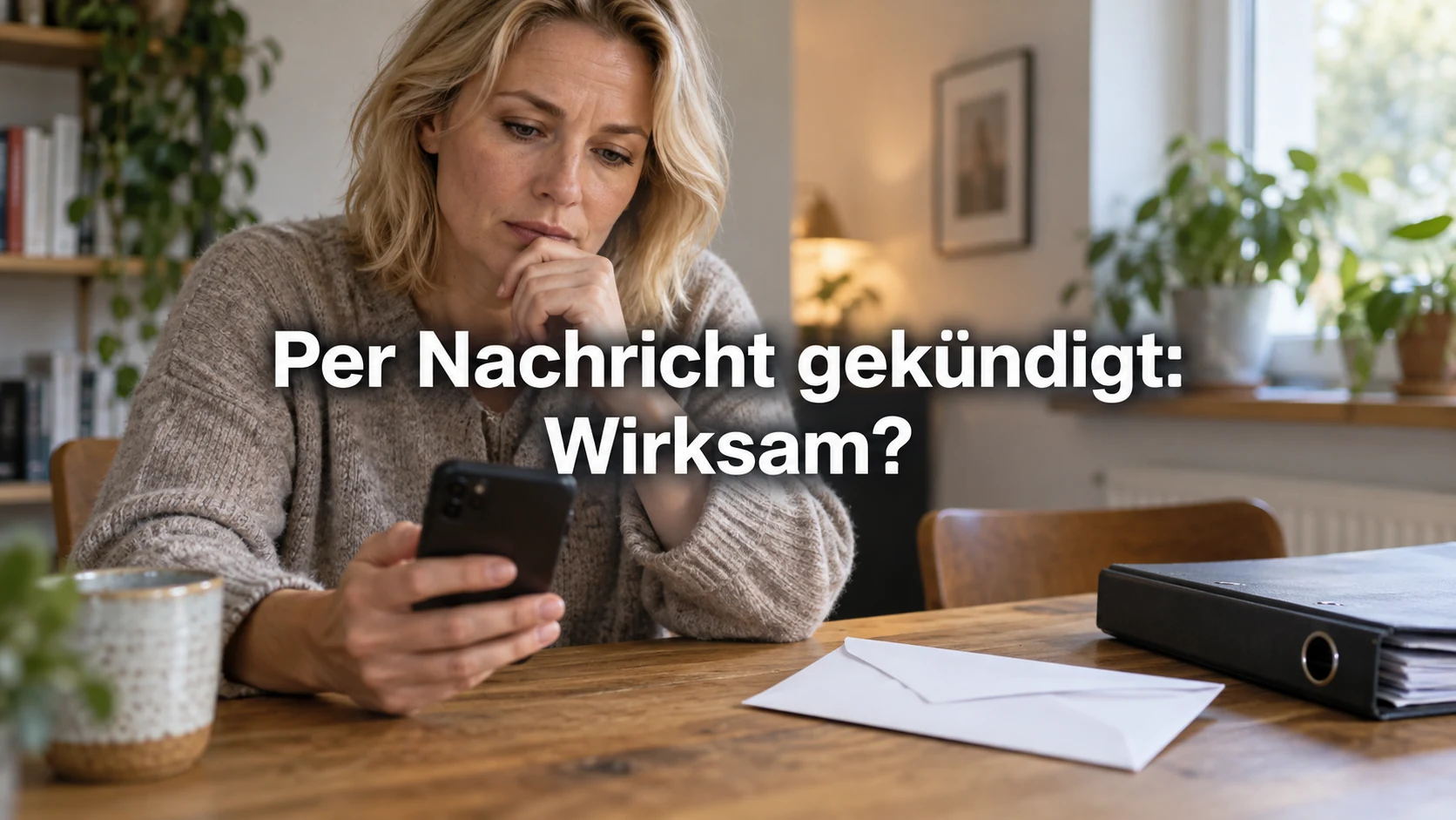 Kündigung per E-Mail oder WhatsApp: Was müssen Sie tun?. Repräsentative Szene; zentraler Text: Per Nachricht gekündigt: Wirksam?