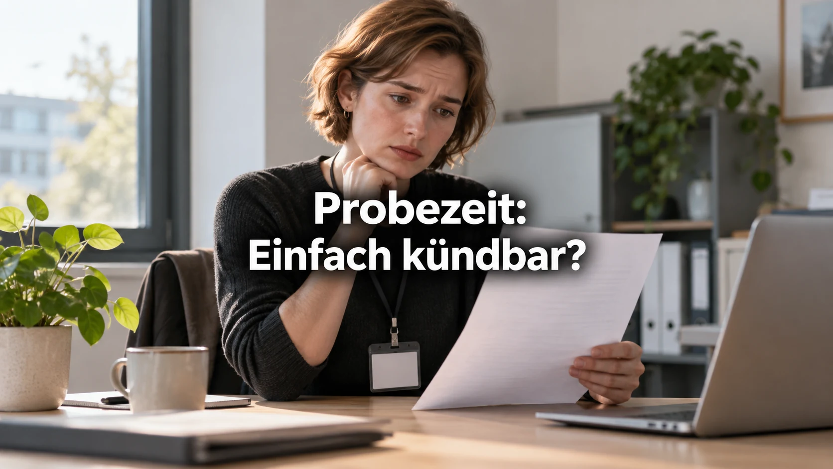 Kündigung in der Probezeit: Frist, Gründe und Kündigungsschutz. Repräsentative Szene; zentraler Text: Probezeit: Einfach kündbar?
