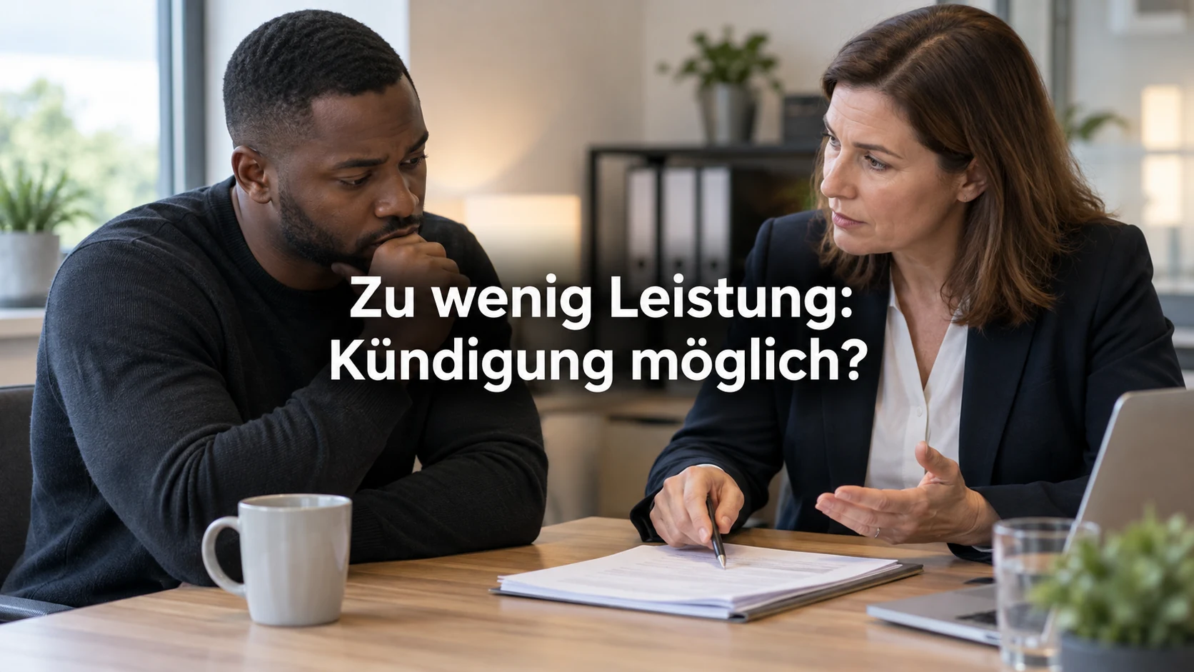 Kündigung wegen Schlechtleistung: Abmahnung, Beweise und Fristen. Repräsentative Szene; zentraler Text: Zu wenig Leistung: Kündigung möglich?