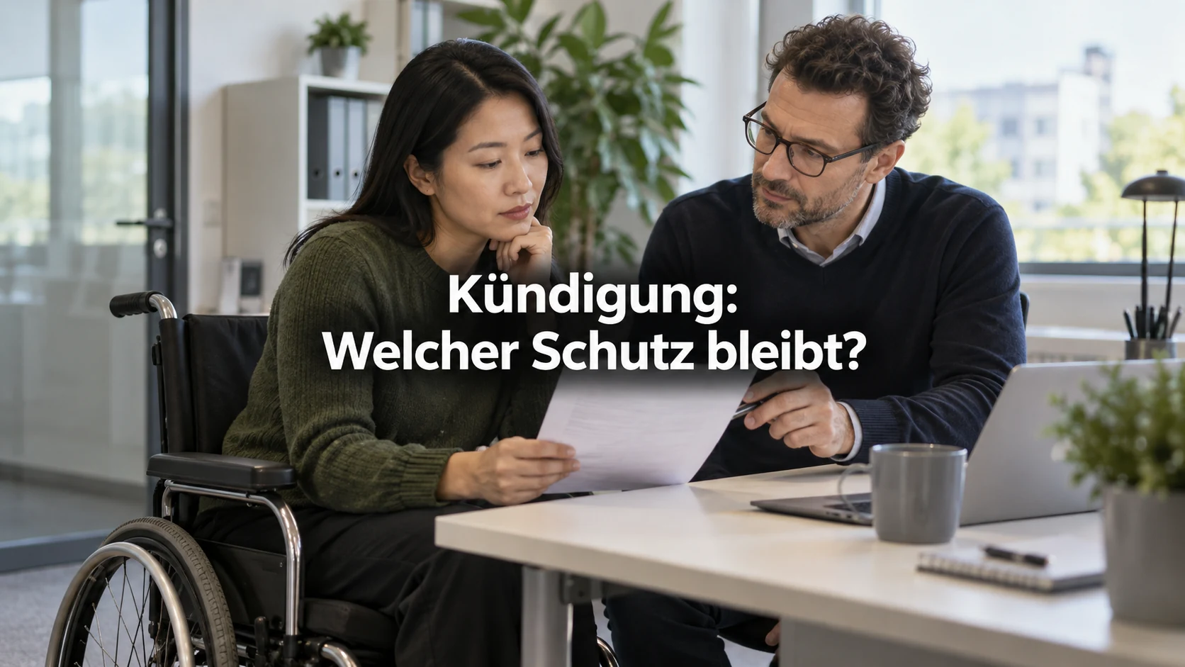 Kündigung bei Schwerbehinderung: Integrationsamt, Fristen und Schutz. Repräsentative Szene; zentraler Text: Kündigung: Welcher Schutz bleibt?
