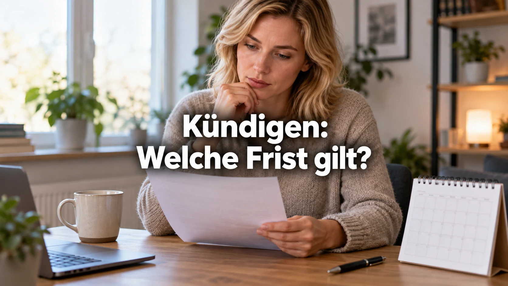 Kündigungsfrist im Arbeitsvertrag: Welche Frist gilt wirklich?. Repräsentative Szene; zentraler Text: Kündigen: Welche Frist gilt?