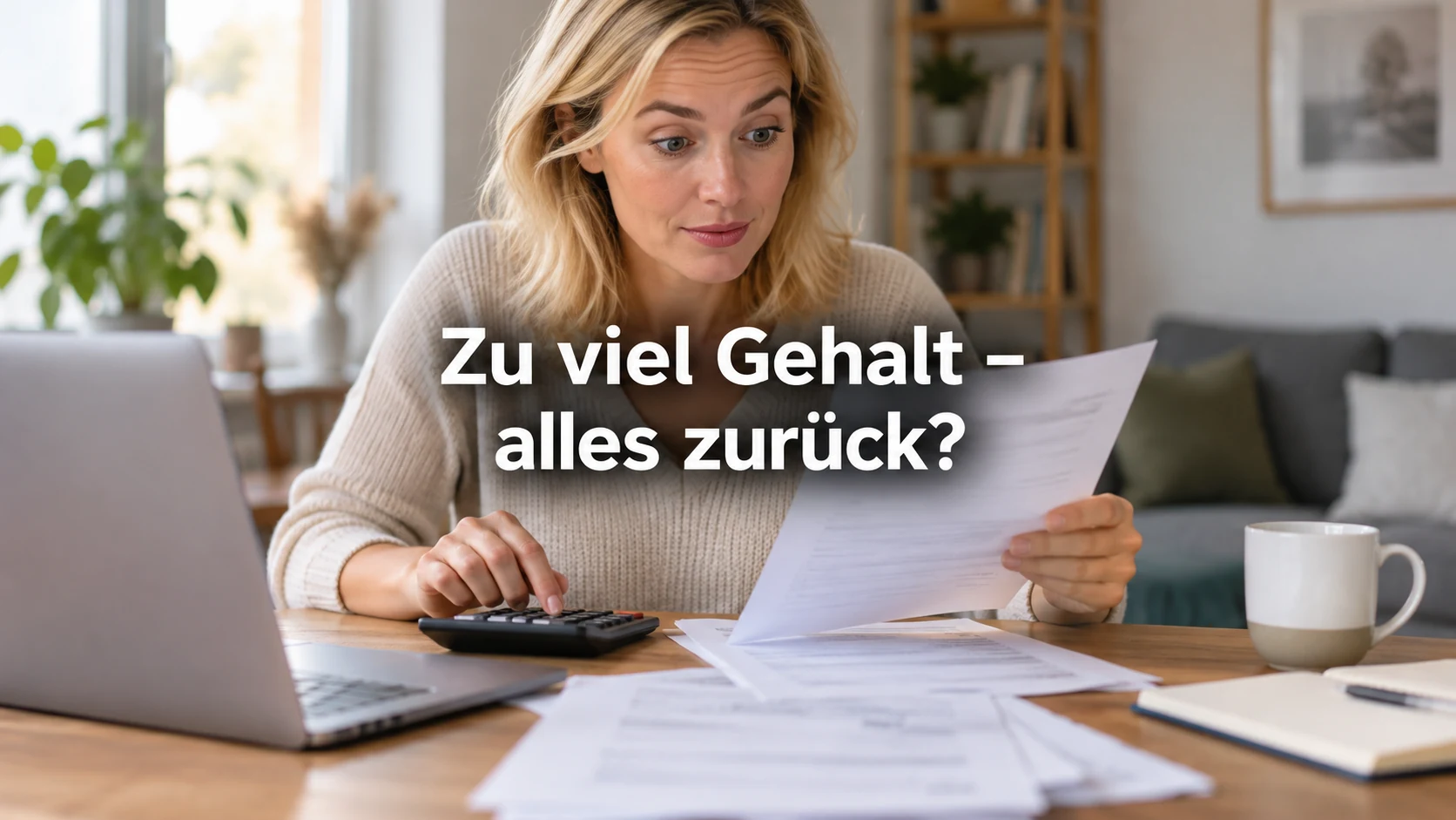 Lohnüberzahlung: Muss ich zu viel gezahltes Gehalt zurückzahlen?. Repräsentative Szene; zentraler Text: Zu viel Gehalt – alles zurück?