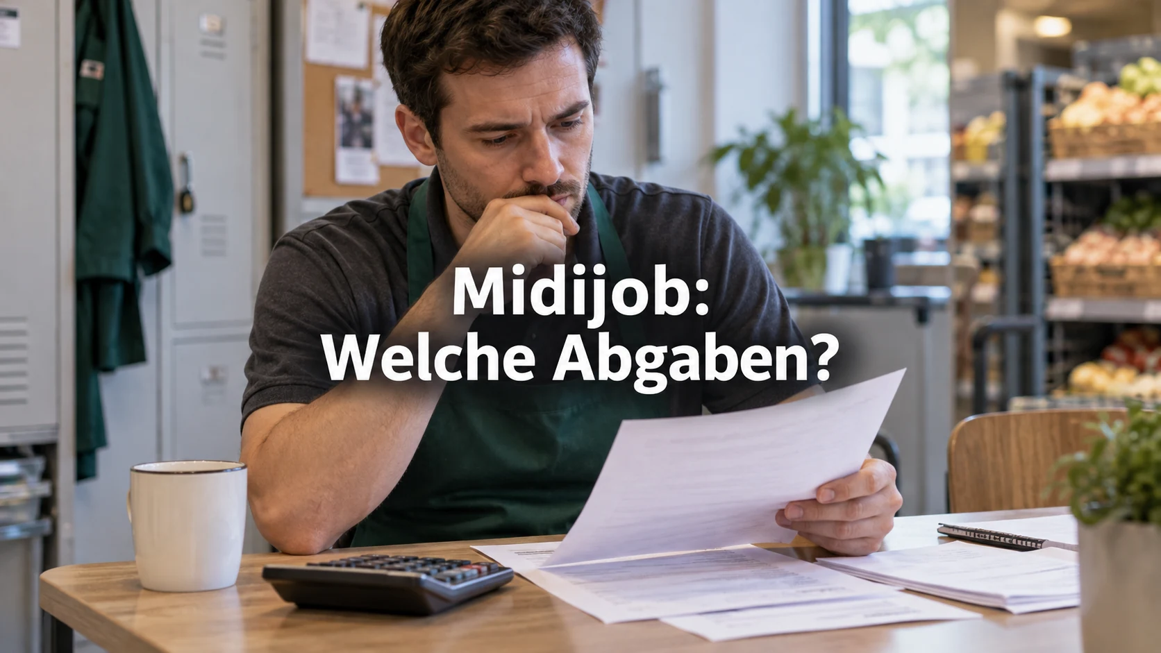 Midijob 2026: Grenzen und Beiträge prüfen. Repräsentative Szene; zentraler Text: Midijob: Welche Abgaben?