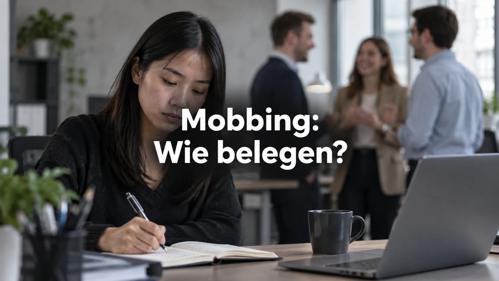 Mobbing am Arbeitsplatz: Beweise, Beschwerde und Schadensersatz. Repräsentative Szene; zentraler Text: Mobbing: Wie belegen?