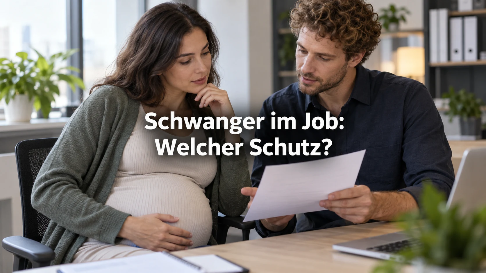 Mutterschutz und Beschäftigungsverbot: Rechte, Lohn und Kündigungsschutz. Repräsentative Szene; zentraler Text: Schwanger im Job: Welcher Schutz?