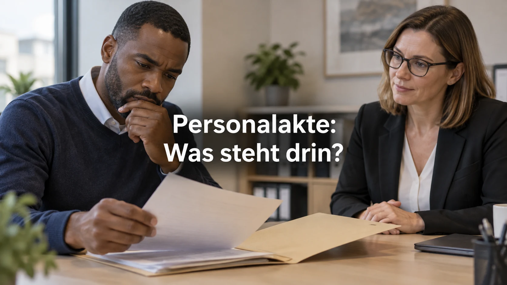 Personalakte einsehen: Kopie, Begleitung und Gegendarstellung. Repräsentative Szene; zentraler Text: Personalakte: Was steht drin?