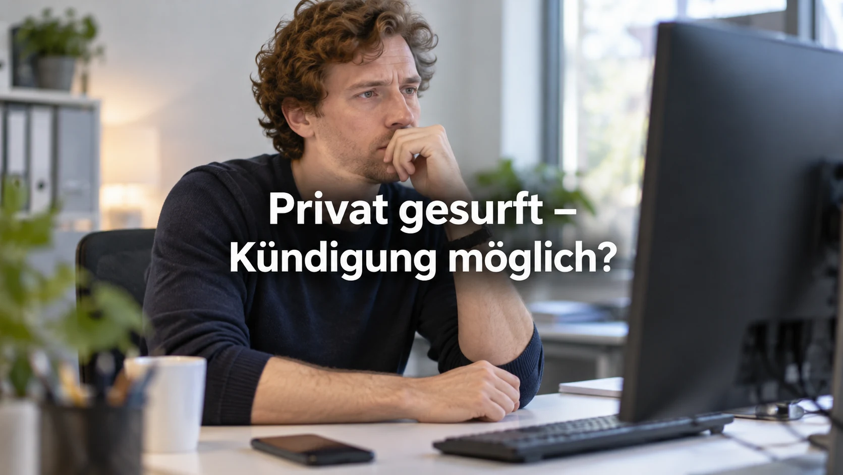 Private Internetnutzung am Arbeitsplatz: Abmahnung und Kündigung. Repräsentative Szene; zentraler Text: Privat gesurft – Kündigung möglich?