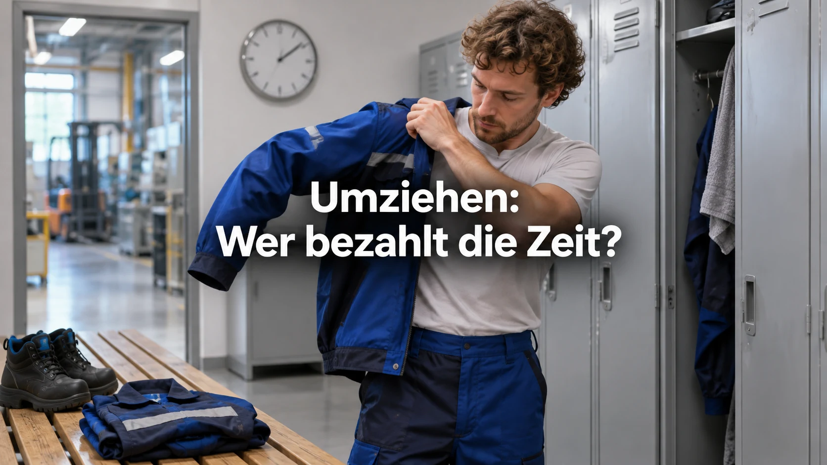 Umkleidezeit und Arbeitskleidung: Bezahlung, Kosten und Reinigung. Repräsentative Szene; zentraler Text: Umziehen: Wer bezahlt die Zeit?