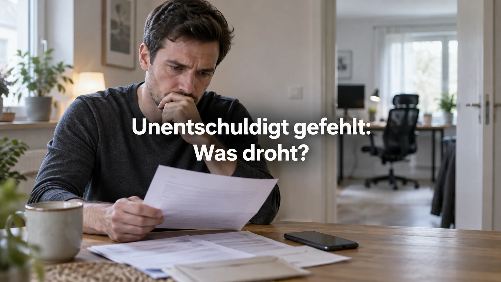 Unentschuldigtes Fehlen: Abmahnung, Kündigung und Fristen. Repräsentative Szene; zentraler Text: Unentschuldigt gefehlt: Was droht?