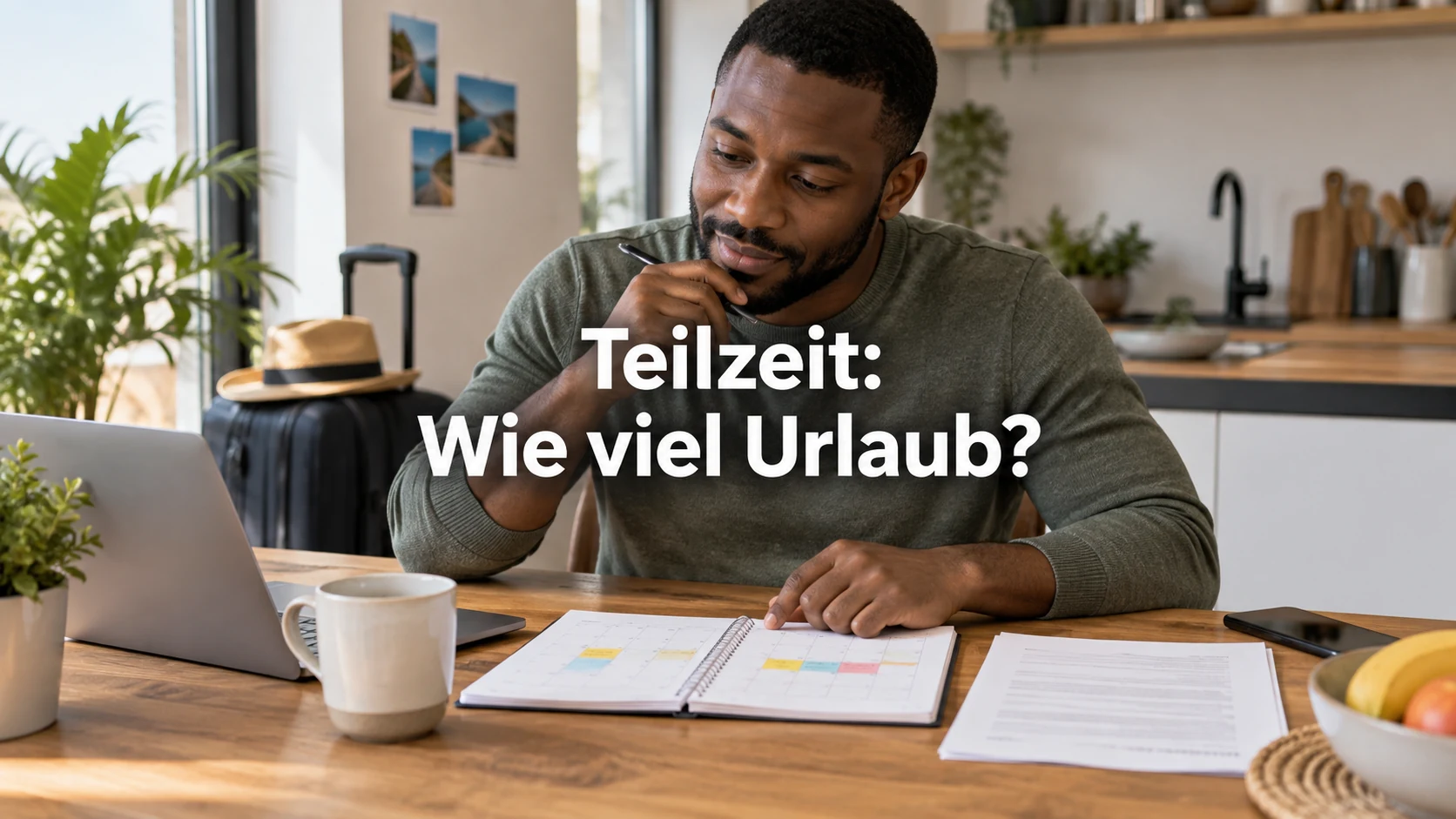 Urlaub bei Teilzeit: Urlaubstage richtig berechnen. Repräsentative Szene; zentraler Text: Teilzeit: Wie viel Urlaub?