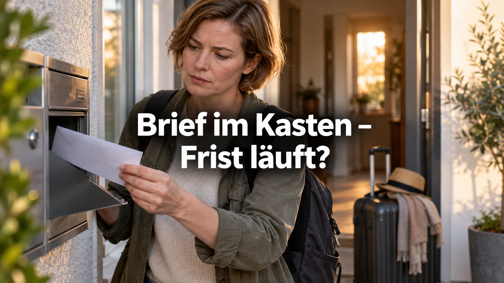 Zugang der Kündigung: Briefkasten, Urlaub und Einschreiben. Repräsentative Szene; zentraler Text: Brief im Kasten – Frist läuft?