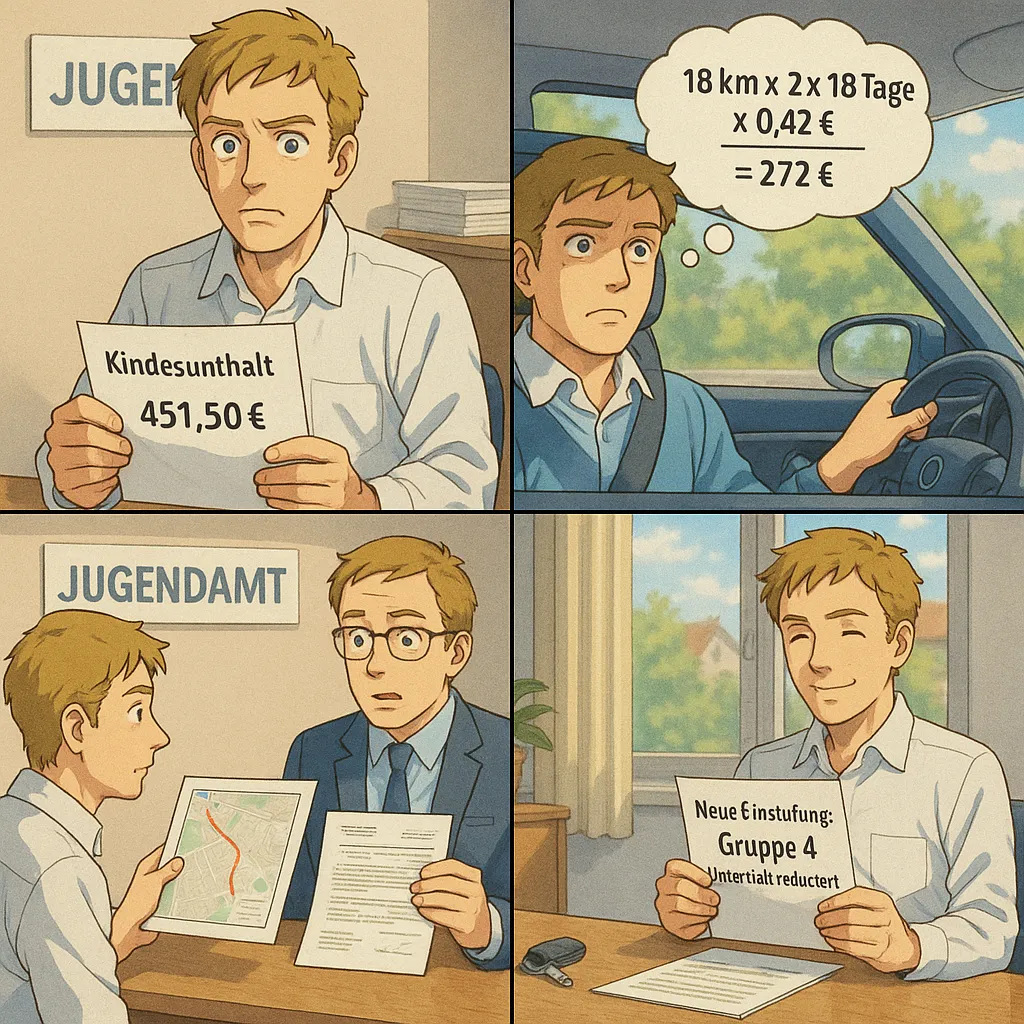 Fahrtkosten Düsseldorfer Tabelle